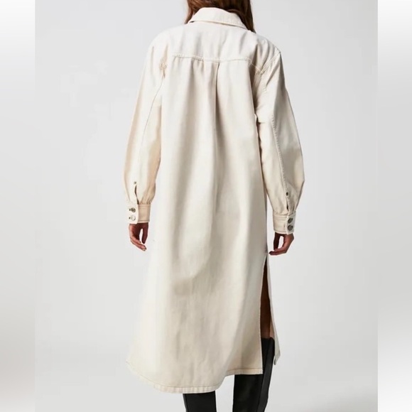 Free People We The Free Ana Lou Denim Duster NWOT Size Large - Picture 3 of 10
